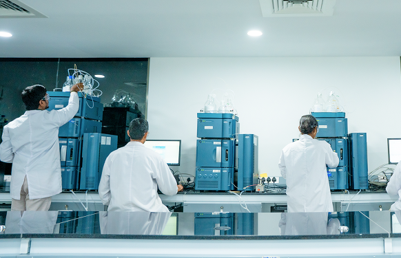 Scientists working in a lab